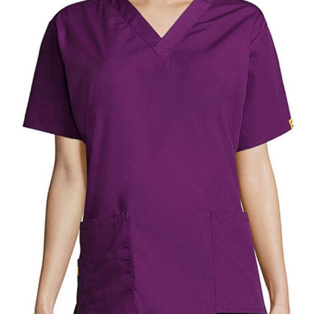 WonderWink Origins 6016 Bravo Short-Sleeve 5-Pocket V-Neck Scrub Top Sz Small